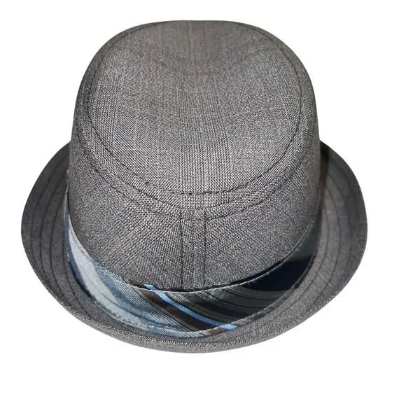 Goorin Bros Light Gray Fedora with Dark Band Goorin Night Hawk Wide Brim Merino Wool Felt Western  main image 4